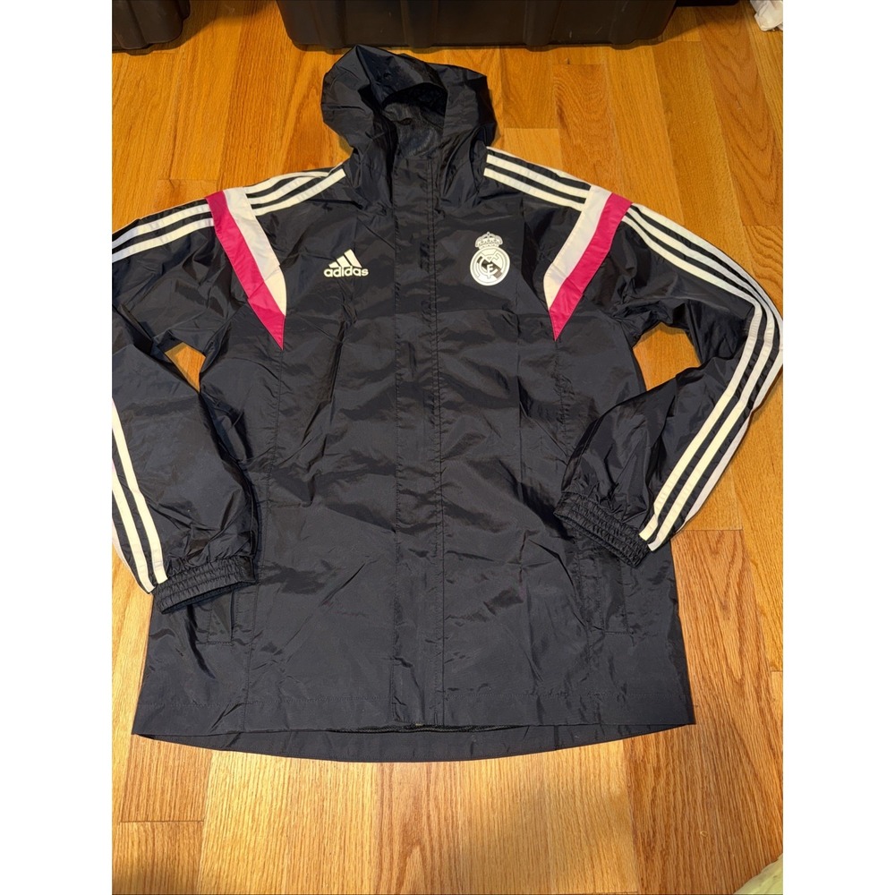 Real Madrid 2014 2015 Training Jacket Full Zip Track Top Adidas Men's Size M